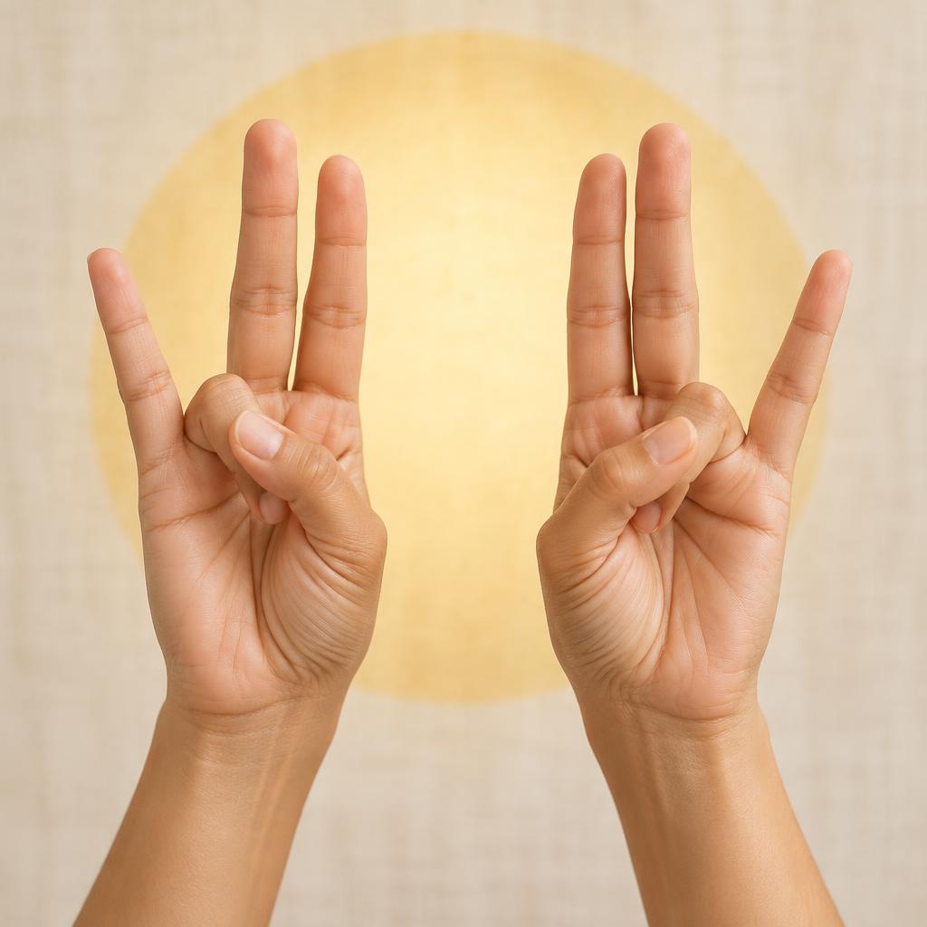 Position des mains pour Agni Mudra