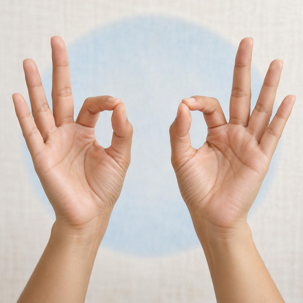 Position des mains pour Akash Mudra
