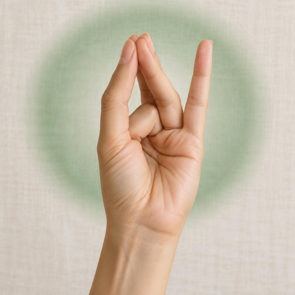Position des mains pour Hridaya Mudra